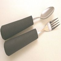 Cutlery with large or contoured handles