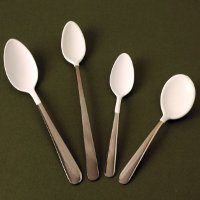 Non-metallic or plastic coated cutlery