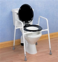 Toilet frames with seats