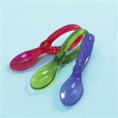 plastic bent handle baby spoon