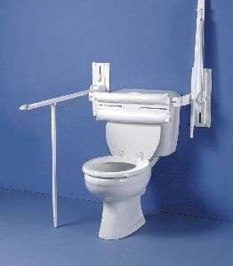 Pressalit Adjustable Toilet Support Rail With Leg