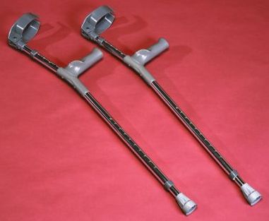 Double Adjustable Elbow Crutches With Comfy Handle