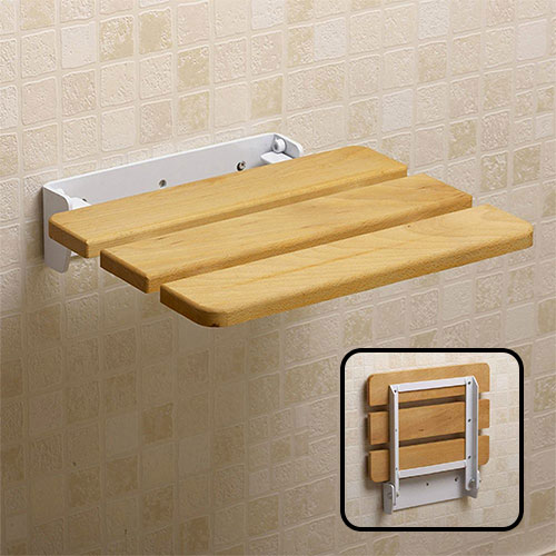 Living Made Easy Riviera Shower Seat, Wooden Shower Seat Uk