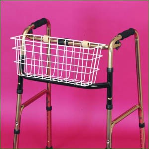 Basket With Tray For Walking Zimmer Frames