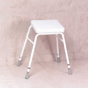 NRS Healthcare Malvern Perching Stool with Padded Back - Low 2