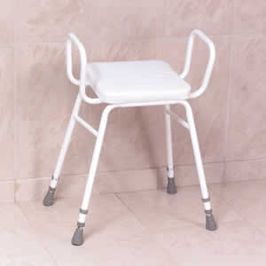 NRS Healthcare Malvern Perching Stool with Padded Back - Low 3
