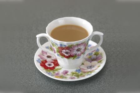 Bone-china Two Handled Cup & Saucer 1