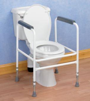 Living Made Easy - Height Adjustable Floor Fixed Toilet Frame