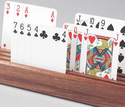 Wooden Straight Card Holder 1