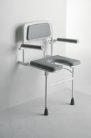 Padded Wall Mounted Shower Seat With Arms - Horseshoe 1