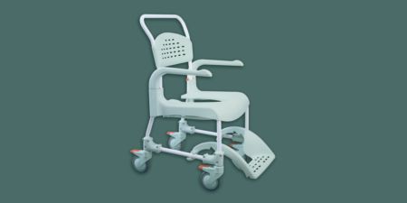Etac Clean Wheeled Shower Commode Chair 5