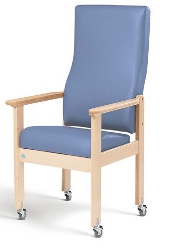 Perry High Back Chair With Wheels 1