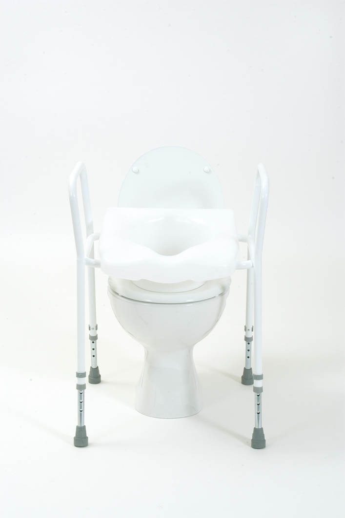 Raised Toilet Seat Frame With Comfort Seat 1