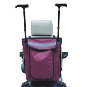 Wheelchair-scooter Bag With Walking Stick-crutch Holder