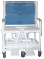 Bariatric Wheeled Shower Commode Chair With Swingaway Arms