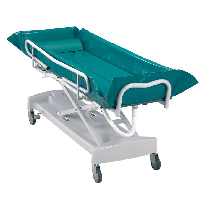 Harvest Healthcare Adjustable Hydraulic Bed Bath Trolley 2
