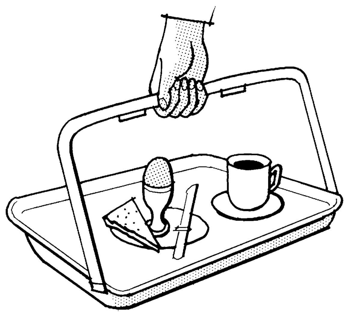 One Handed Tray With Non-slip Mat 1