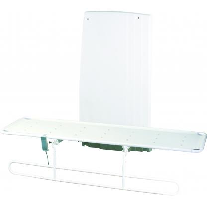 Amber Powered Variable Height Shower Stretcher With Adjustable Backrest & Side Rail 1