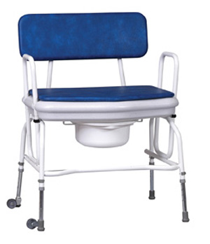 Heavy Duty Adjustable Height Commode Chair With Detachable Armrests 1