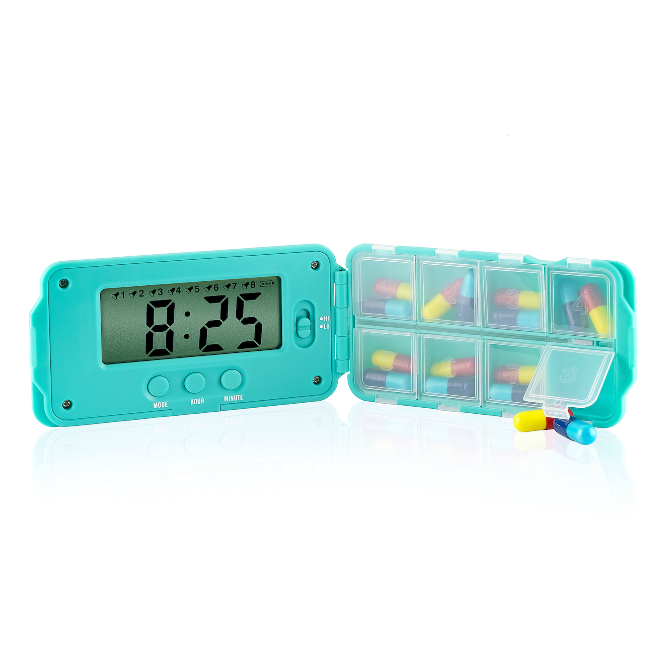 Tabtime Super 8 Pill Box With Eight Alarms
