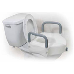 Raised Toilet Seat With Removable Arms