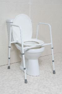 NRS Healthcare Height Adjustable Toilet Frame with Seat 1