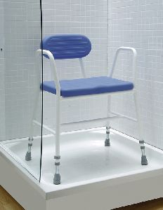 NRS Healthcare Extra Wide PU Moulded Shower Stool 1