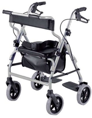 NRS Healthcare 2 in 1 Rollator and Transit Chair