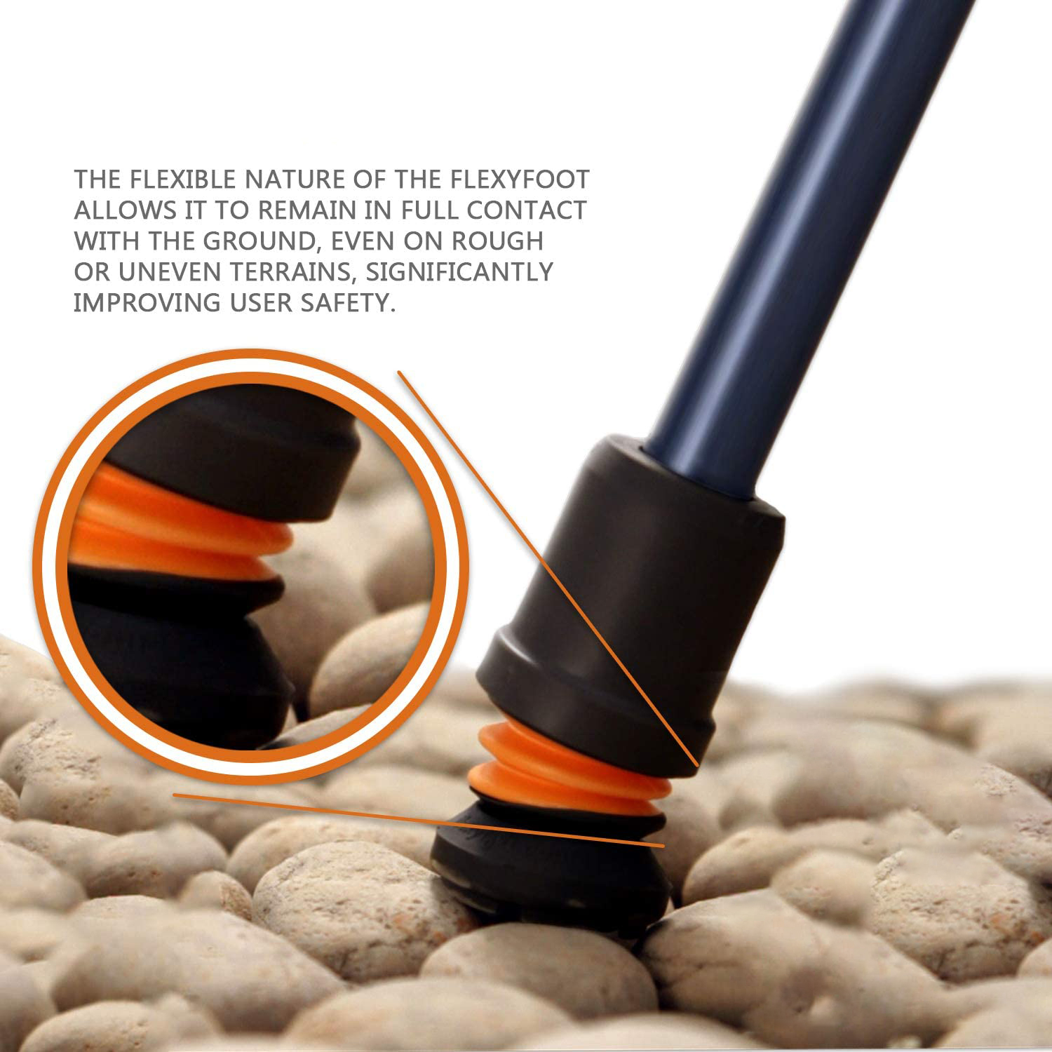 Flexyfoot Shock Absorbing Walking Stick Ferrule