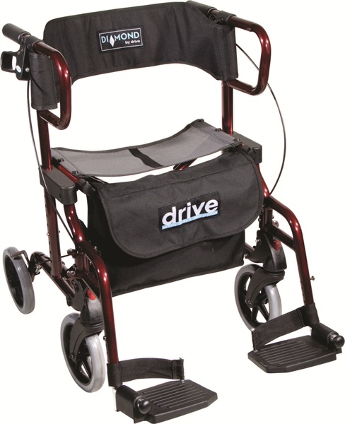 Diamond Deluxe Rollator With Leg Rests