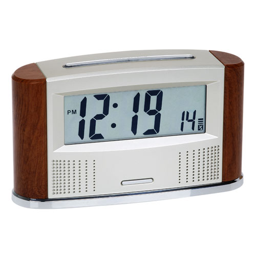 Retro Radio Controlled Talking Calendar Clock With In Out Thermometer 1