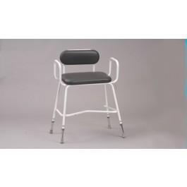 Extra Wide Perching Stool with Arms & Padded Back 2