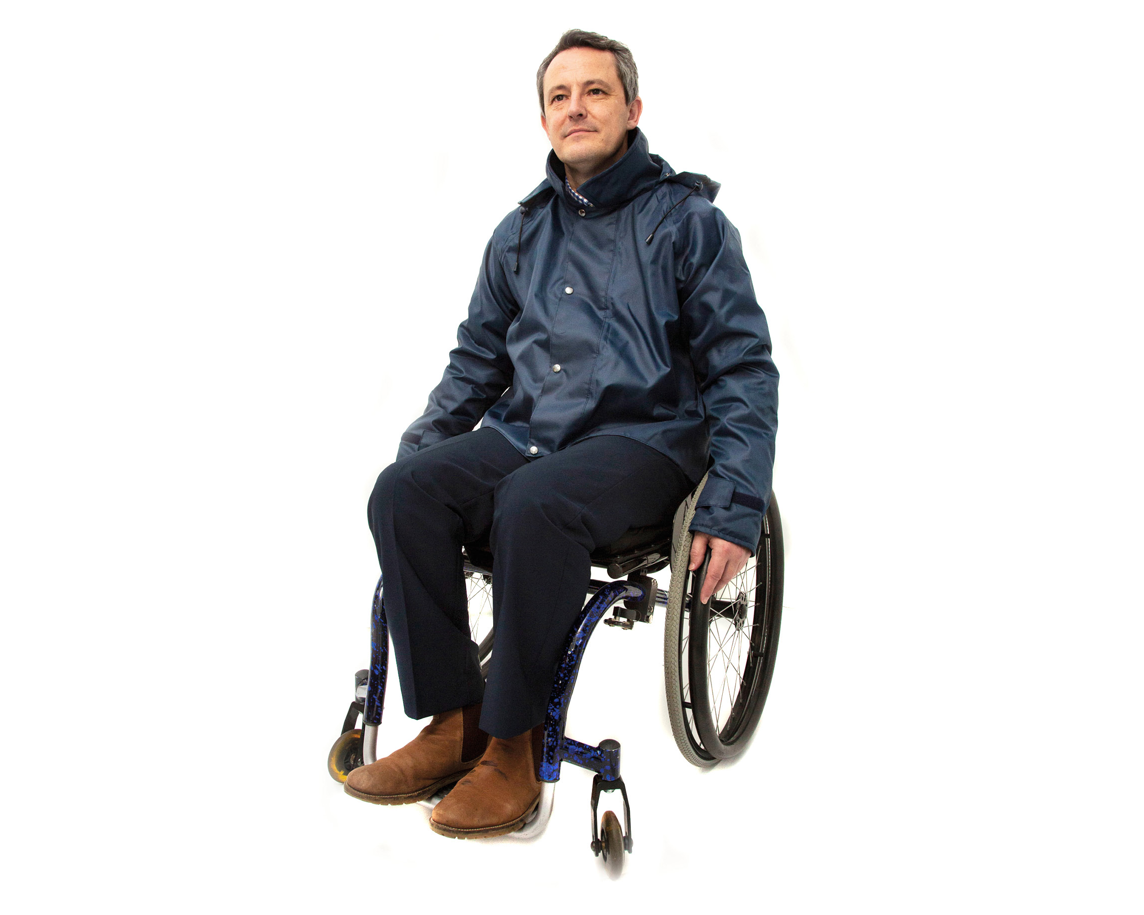 Men's Warm Lined Waterproof Wheelchair Jacket