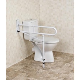 NRS Healthcare Economy Drop Down Toilet Support Rail with Leg