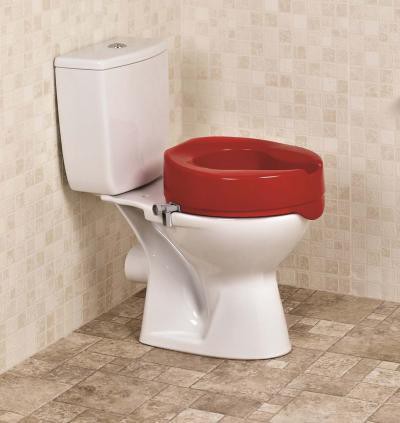 Red Raised Toilet Seat