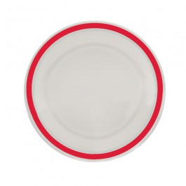 Red Rimmed Plate 1