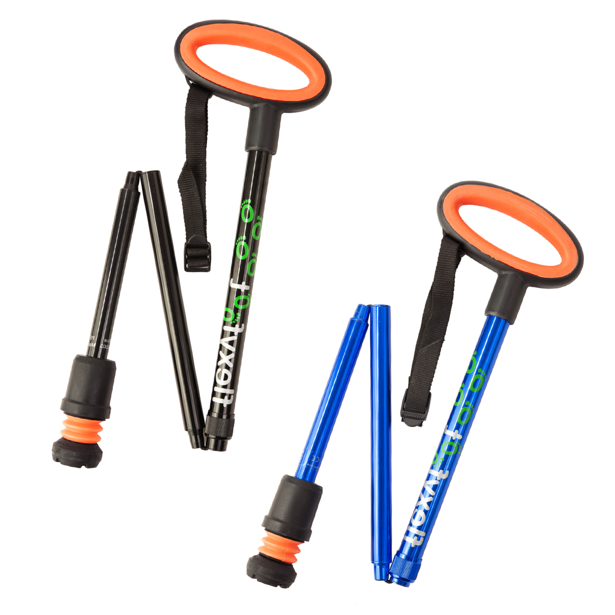Flexyfoot Premium Oval Handle Folding Walking Stick