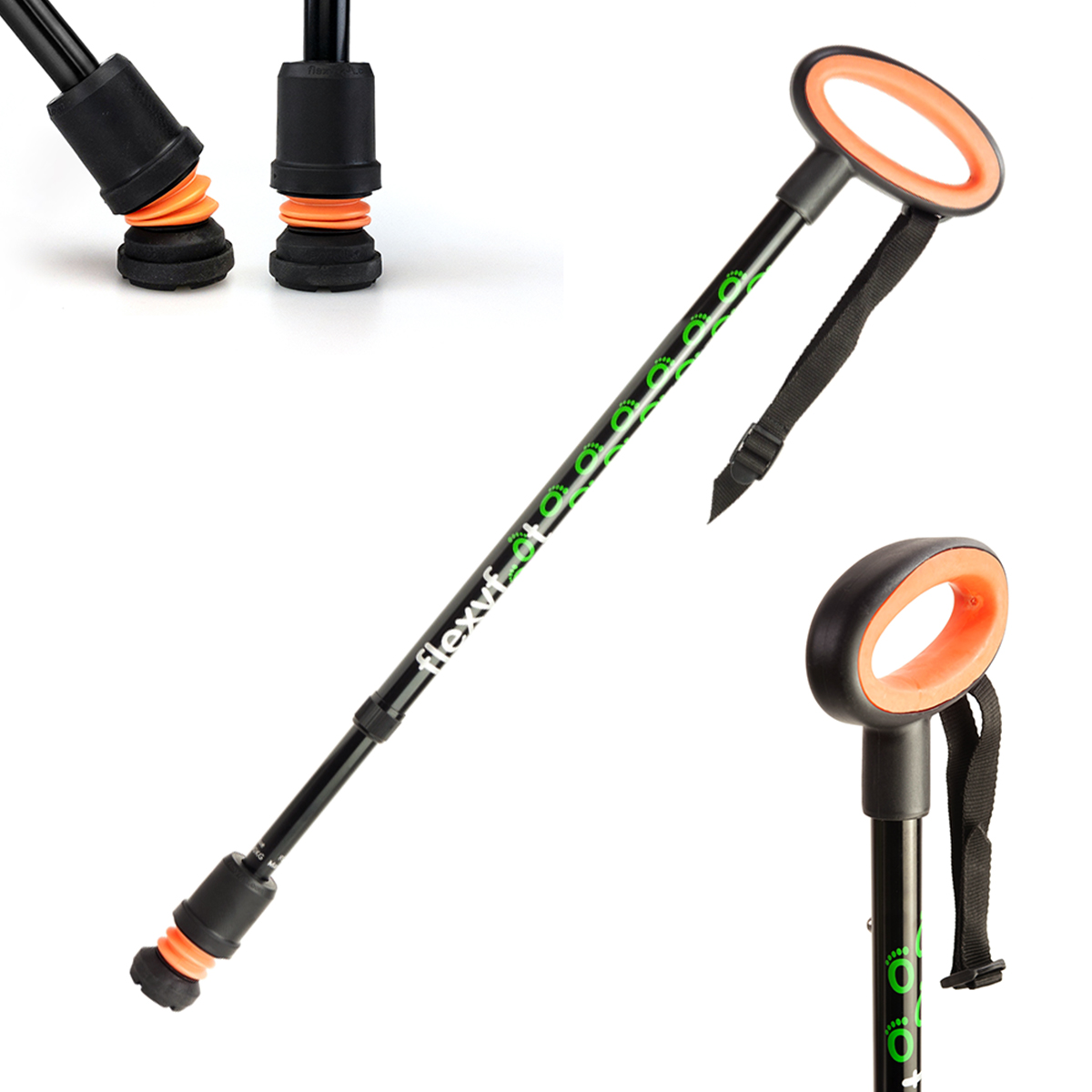 Flexyfoot Premium Oval Handle Walking Stick
