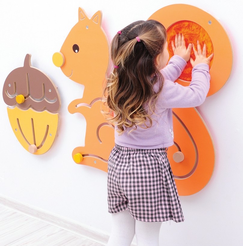 Squirrel And Nut Sensory Wall Panel