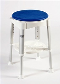 Shower Stool With Padded Swivelling Seat 1