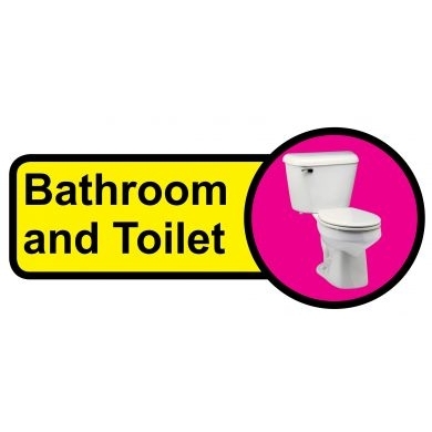 Long Bathroom And Toilet Sign 1