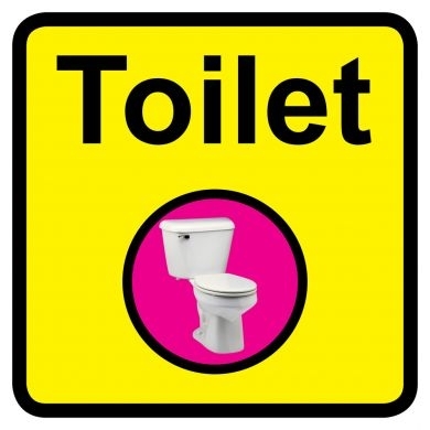 Square Toilet Sign 1