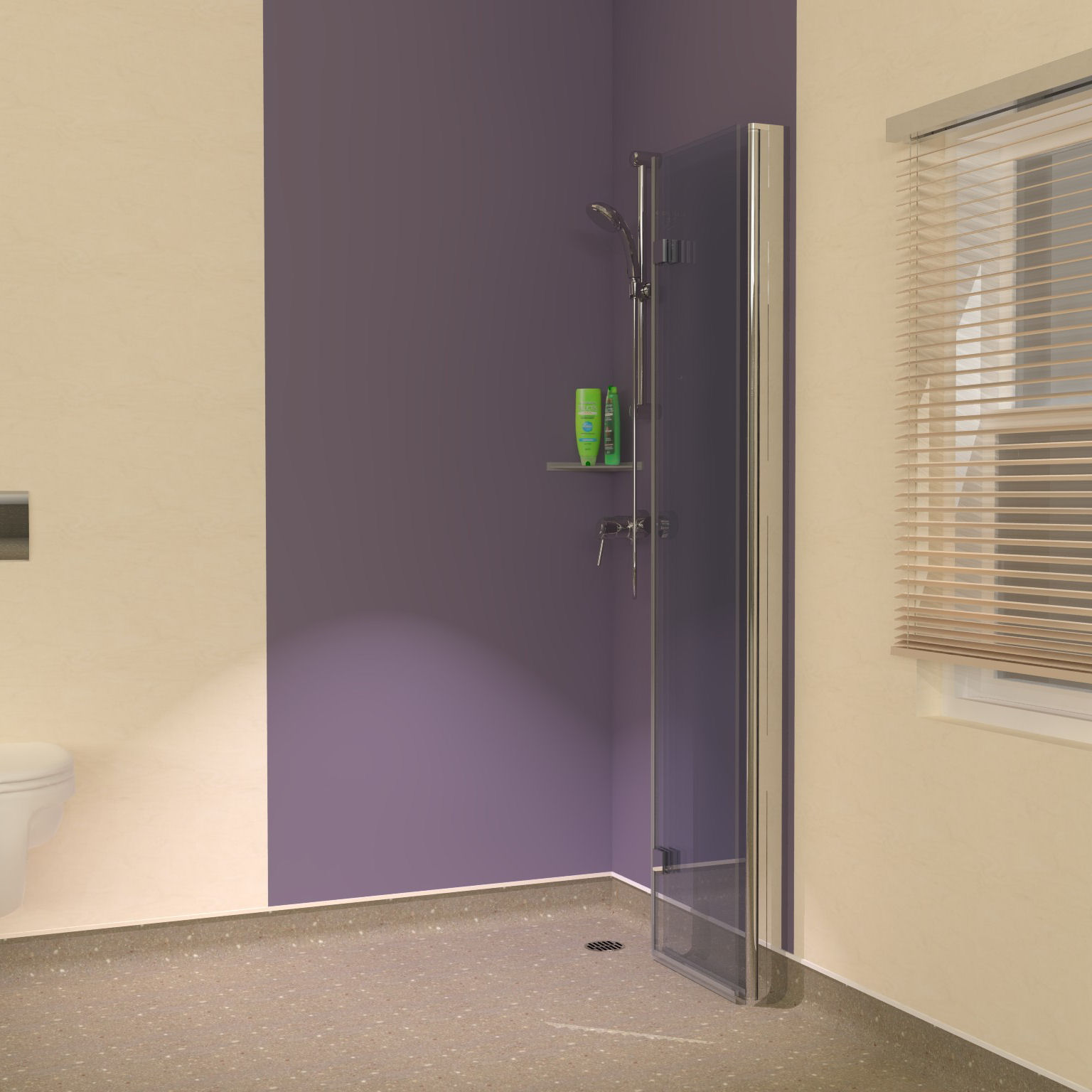 Hinged Wet Room Screens suitable for Vinyl Flooring 1