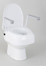Raised Toilet Seat With Armrests