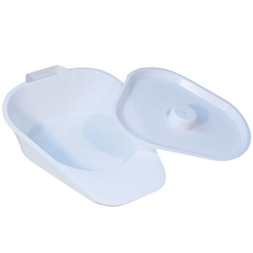 Slipper Bed Pan With Lid