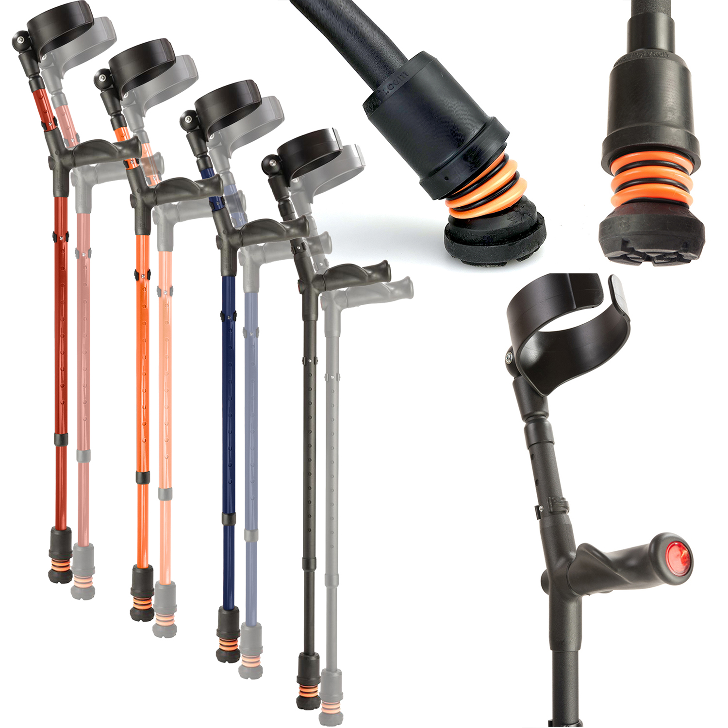 Flexyfoot Comfort Grip Double Adjustable Crutches