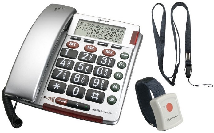 Bigtel 50 Alarm Plus Big Button Amplified Corded Telephone