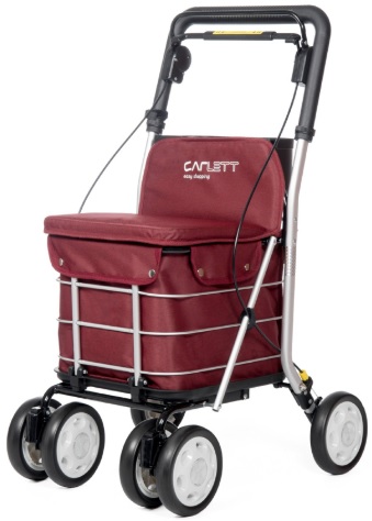 Carlett Lett800 Deluxe Walk & Rest Shopping Trolley With Seat Backrest 1