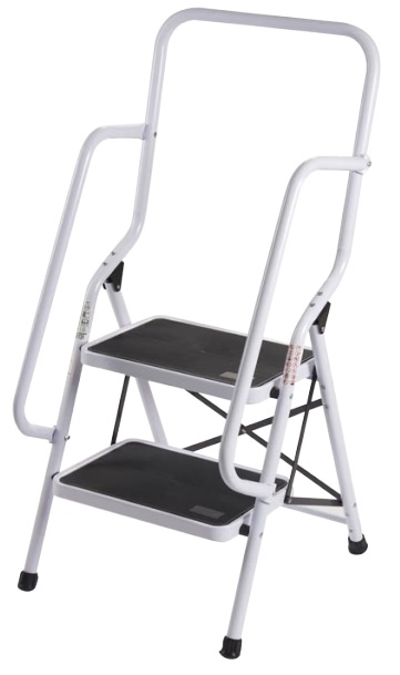 Two Step Safety Ladder With Handrails 1