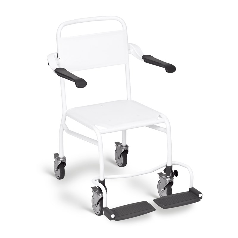 Mobile Shower Chair With Textile Seat 1